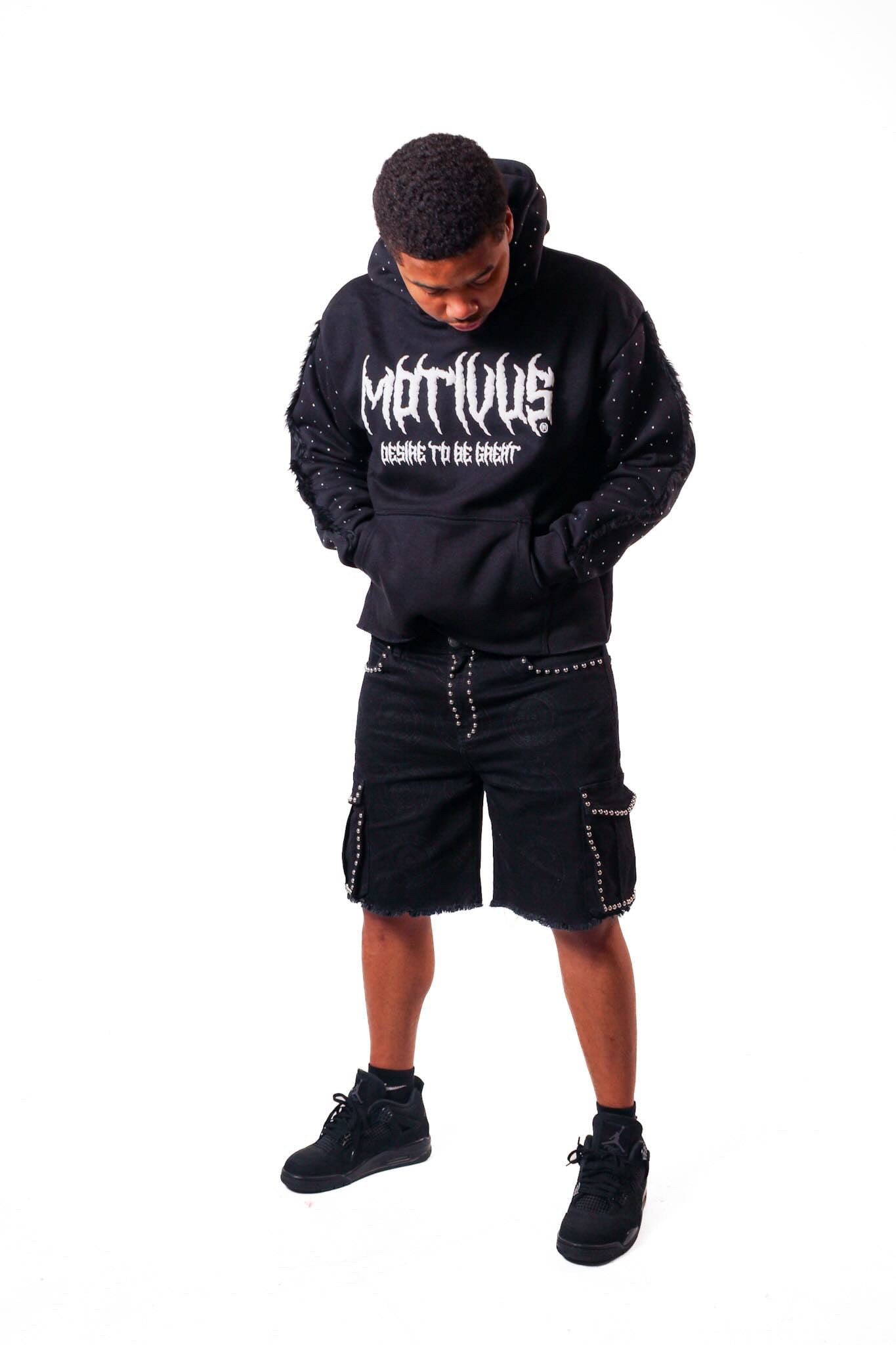 Puff print Rhinestone MOTIVUS hoodie